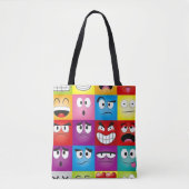 Moods and Emoticons Tote Bag (Voorkant)