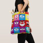 Moods and Emoticons Tote Bag (Dichtbij)