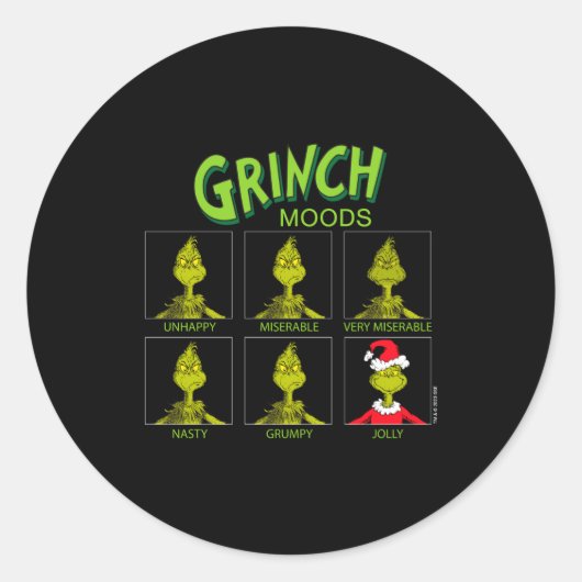 Moods Chart Christmas Edition  Ronde Sticker (Voorkant)