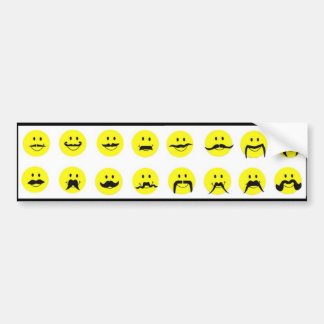 Moodstaches Face Mustache Bumpersticker