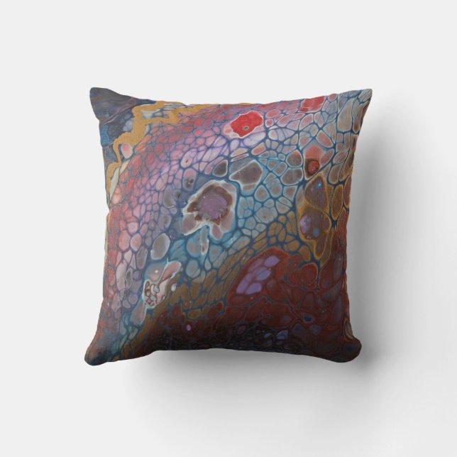 Moody Abstract Art Throw Pillow Kussen (Achterkant)