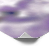 Moody Abstract Black & Blue Daisy op Paars Plant Poster (Hoek)