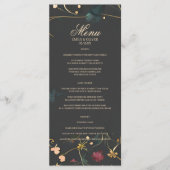 Moody Abstract Floral Boho Handfasting Menu (Voorkant)