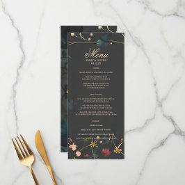 Moody Abstract Floral Boho Handfasting Menu