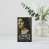 Moody Actress Model Photo Visitekaartje (Staand voorkant)