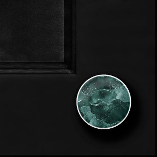 Moody Agate   Blauwgroen Groene Malachiet Rijke Je Keramische Knop