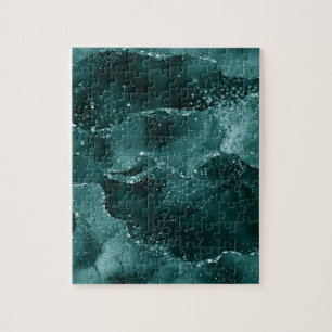 Moody Agate   Blauwgroen Groene Malachiet Rijke Je Legpuzzel