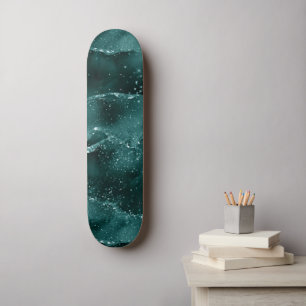 Moody Agate   Blauwgroen Groene Malachiet Rijke Je Persoonlijk Skateboard