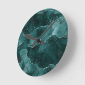 Moody Agate | Blauwgroen Groene Malachiet Rijke Je Ronde Klok (Hoek)