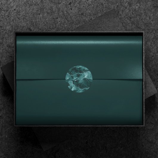 Moody Agate | Blauwgroen Groene Malachiet Rijke Je Ronde Sticker