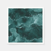 Moody Agate | Blauwgroen Groene Malachiet Rijke Je Servet (Voorkant)