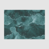 Moody Agate | Blauwgroen Groene Malachiet Rijke Je Tissuepapier (Voorkant)