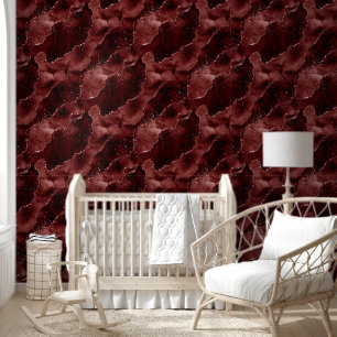 Moody Agate   Henna Bloed Rode Granaat Jewel Tone Behang