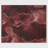 Moody Agate | Henna Bloed Rode Granaat Jewel Tone Cadeaupapier (Vlak)