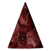 Moody Agate | Henna Bloed Rode Granaat Jewel Tone Feesthoedjes (Achterkant)