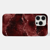 Moody Agate | Henna Bloed Rode Granaat Jewel Tone iPhone Hoesje (Achterkant horizontaal)