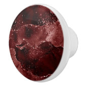 Moody Agate | Henna Bloed Rode Granaat Jewel Tone Keramische Knop (Rechts)