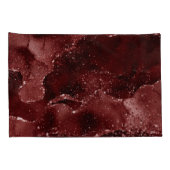 Moody Agate | Henna Bloed Rode Granaat Jewel Tone Kussensloop (Achterkant-Rechts)