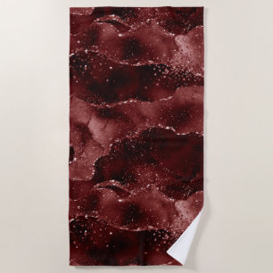 Moody Agate   Henna Bloed Rode Granaat Jewel Tone Strandlaken