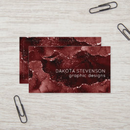 Moody Agate | Henna Bloed Rode Granaat Jewel Tone Visitekaartje