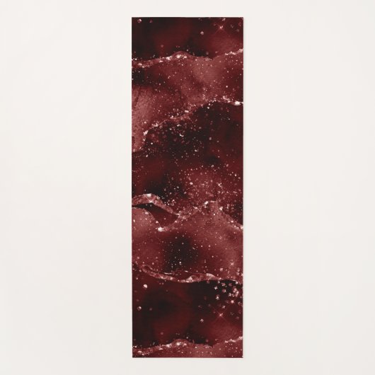 Moody Agate | Henna Bloed Rode Granaat Jewel Tone Yogamat (Voorkant)