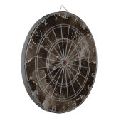 Moody Agate | Koffie Bruin Gouden Brons Taupe Dartbord (Voorkant Links)