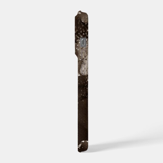 Moody Agate | Koffie Bruin Gouden Brons Taupe iPhone Hoesje (Linkerkant)