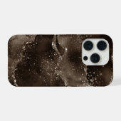 Moody Agate | Koffie Bruin Gouden Brons Taupe iPhone Hoesje (Achterkant horizontaal)