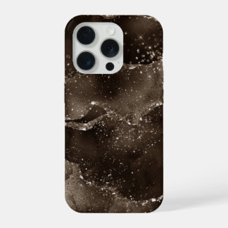 Moody Agate | Koffie Bruin Gouden Brons Taupe iPhone 15 Pro Case