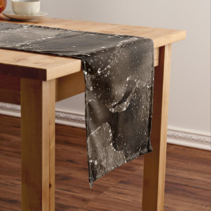 Moody Agate   Koffie Bruin Gouden Brons Taupe Korte Tafelloper
