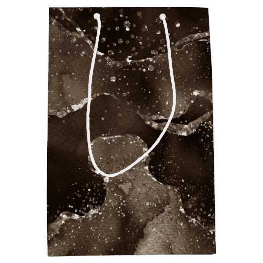 Moody Agate | Koffie Bruin Gouden Brons Taupe Medium Cadeauzakje (Voorkant)