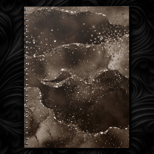 Moody Agate Koffie Bruin Gouden Brons Taupe Notitieboek