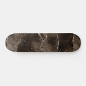 Moody Agate | Koffie Bruin Gouden Brons Taupe Persoonlijk Skateboard (Horizontaal)