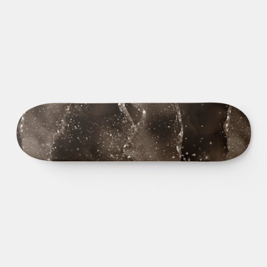Moody Agate | Koffie Bruin Gouden Brons Taupe Persoonlijk Skateboard (Horizontaal)