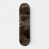 Moody Agate | Koffie Bruin Gouden Brons Taupe Persoonlijk Skateboard (Voorkant)