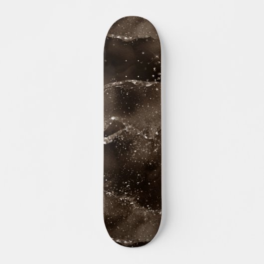 Moody Agate | Koffie Bruin Gouden Brons Taupe Persoonlijk Skateboard (Voorkant)