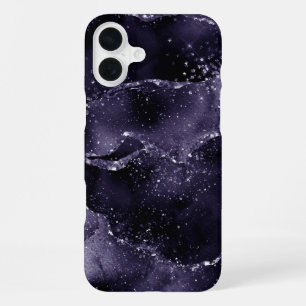 Moody Agate Middernacht Indigo Diep Paars Glam iPhone 16 Plus Hoesje