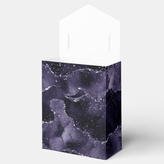 Moody Agate | Midnight Indigo Deep Paarse Glam Bedankdoosjes (Geopend)