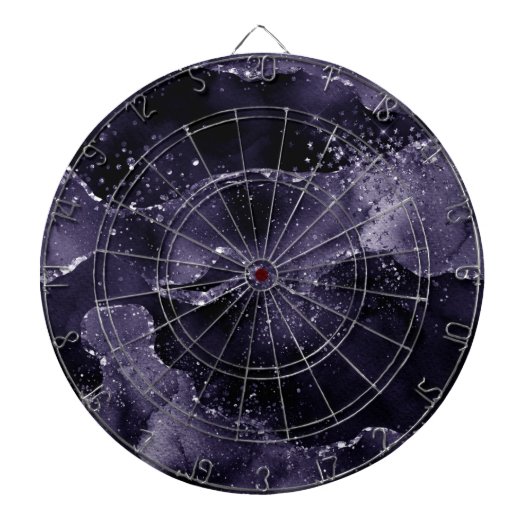 Moody Agate | Midnight Indigo Deep Paarse Glam Dartbord (Voorkant)