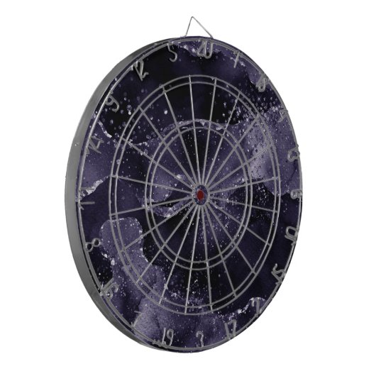 Moody Agate | Midnight Indigo Deep Paarse Glam Dartbord (Voorkant Links)