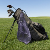Moody Agate | Midnight Indigo Deep Paarse Glam Golfhanddoek (Groen)