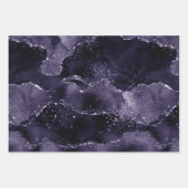 Moody Agate | Midnight Indigo Deep Paarse Glam Inpakpapier Vel (Voorkant 2)