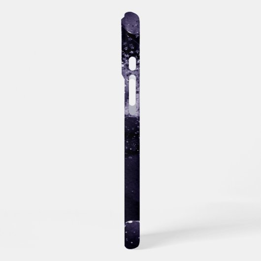 Moody Agate | Midnight Indigo Deep Paarse Glam iPhone Hoesje (Linkerkant)