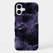 Moody Agate | Midnight Indigo Deep Paarse Glam iPhone Hoesje (Achterkant)