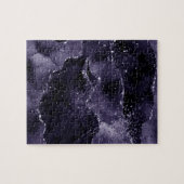 Moody Agate | Midnight Indigo Deep Paarse Glam Legpuzzel (Horizontaal)