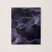 Moody Agate | Midnight Indigo Deep Paarse Glam Legpuzzel (Verticaal)