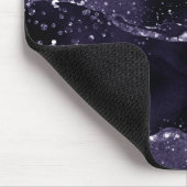 Moody Agate | Midnight Indigo Deep Paarse Glam Muismat (Hoek)