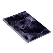 Moody Agate | Midnight Indigo Deep Paarse Glam Notitieboek (Rechterzijde)