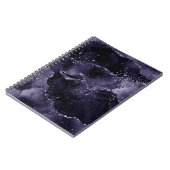 Moody Agate | Midnight Indigo Deep Paarse Glam Notitieboek (Linkerzijde)