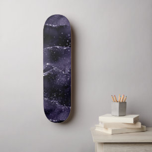 Moody Agate   Midnight Indigo Deep Paarse Glam Persoonlijk Skateboard